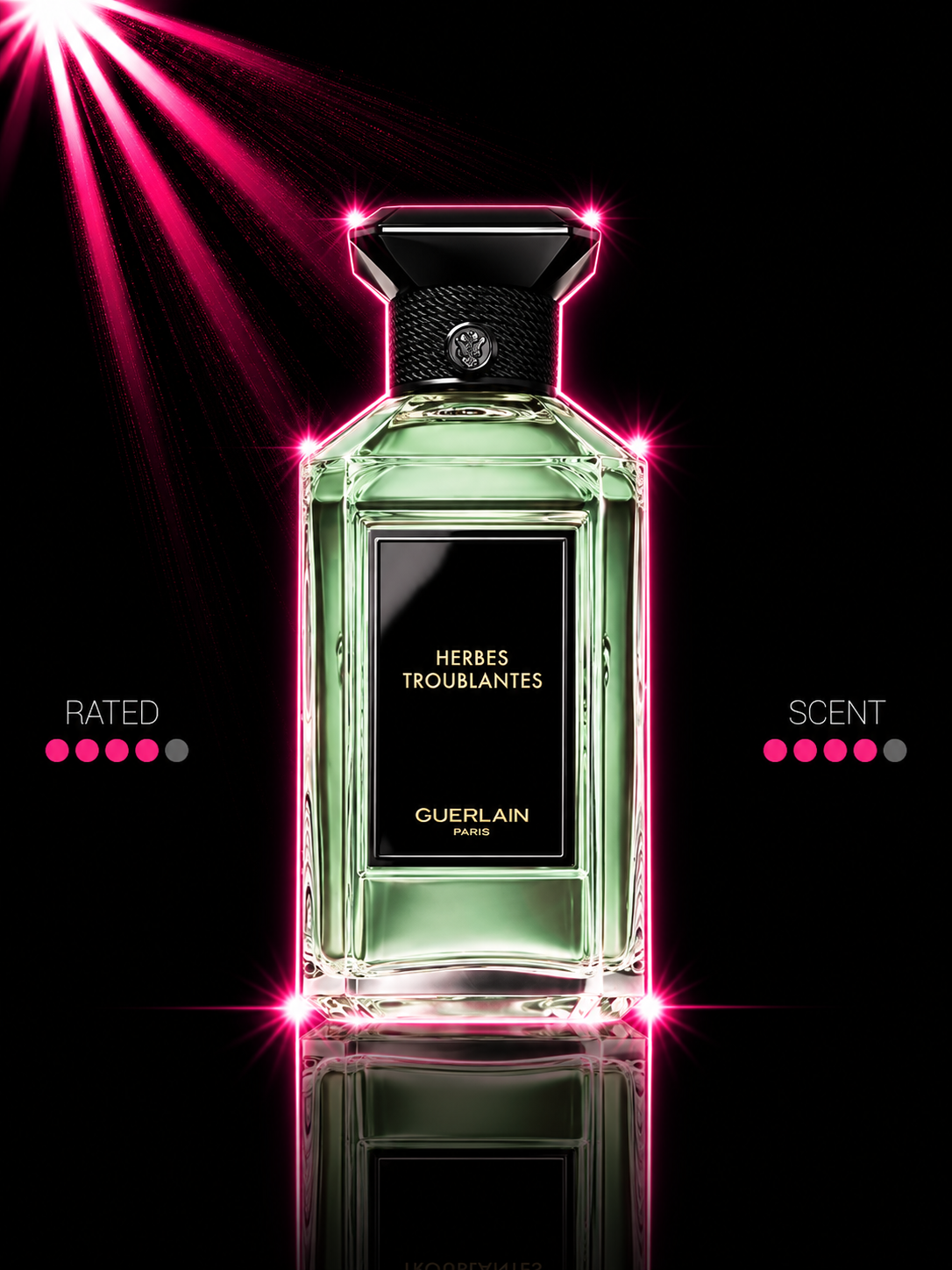 Guerlain Herbes Troublantes fragrance decant bottle - Rated By Scent